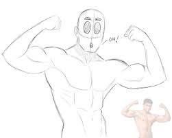 Choose any of 4 images and try to draw it. Male Anatomy Practice Sketch Deviantart Artists Amino