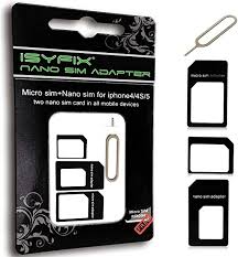 Inserting a sim card in order to insert a new sim card into a phone, or a connected device, you need a tool that will open the sim slot. Amazon Com Isyfix Sim Card Adapter Nano Micro Standard 4 In 1 Converter Kit With Steel Tray Eject Pin