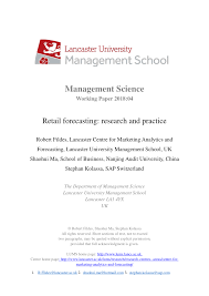 Please register and start your business! Pdf Retail Forecasting Research And Practice