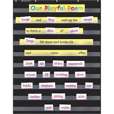 Scholastic Durable Classroom Pocket Chart Black 573277 Pocket Charts