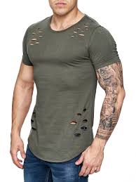 Nice Slim Fit Muscle Fitted Ripped T Shirt Important