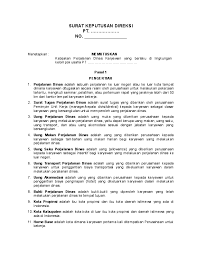 Contoh surat undangan dinas perusahaan. Doc Sk Dir Per Dinas Contoh Irfan Nauli Noor Academia Edu