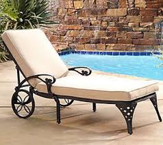 Home Styles Biscayne Chaise Lounge Chair With Cushion H367835 Qvc Com Diseno De Puerta De Hierro Sillas De Playa Sillas