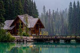 Unsere haus (für 8 personen). Bilder Von Kanada Emerald Lake Natur Fichten Brucken See Park Haus