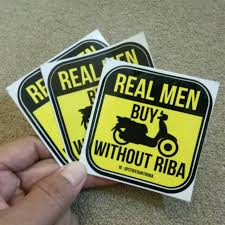 Ceritanya saya dulu mengikuti sebuah bisnis online, yang orang bilang hyip. Stiker Motor Islam Real Men Buy Motor Without Riba Shopee Indonesia