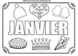 mois de janvier a colorier gommettes en couleur coloring pages free printable coloriage kalli