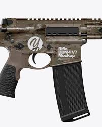 Download Rifle Ddm4 V7 Mockup In Object Mockups On Yellow Images Object Mockups