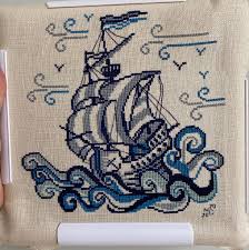 Save on cross stitch patterns & more! Fo Stormy Seas For Stormy Times Update On My Finished Piece Ship Ahoy By Durene Jones Cross Stitcher Magazine Crossstitch