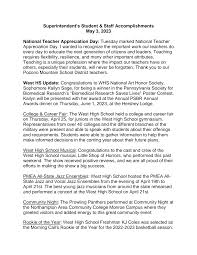 Superintendent's Student & Staff Accomplishments May 3, 2023 National  Teacher Appreciation Day: Tuesday marked National Te
