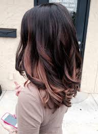 Black layered hair with brown ombre. Long Black Hair With Blonde Highlights Ideas