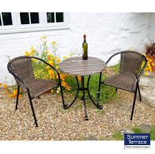 Choose a set with high back chairs for something truly relaxing, or find yourself a. Kalmar Garden Furniture Bistro Set 2 Chairs Buy Online At Qd Stores
