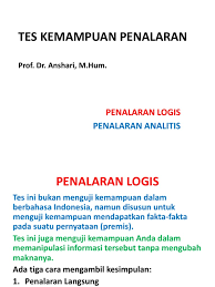 We did not find results for: Kemampuan Penalaran Tes Cpns Pdf