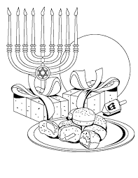 Hanukkah Presents And Foods Coloring Pages For Kids Bdl Printable Hanukkah Coloring Pages For Kids Coloring Pages Hanukkah Crafts Coloring Pages For Kids