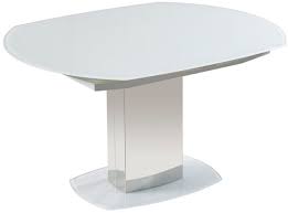 Rectangle glass extension dining table. Olivia White Glass Rectangular Extending Dining Table Cfs Furniture Uk