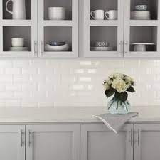 A fairly easy tile to work with and install. American Olean Starting Line Gloss White 3 In X 6 In Ceramic Subway Tile Common 3 In X 6 In Actual 6 In X 3 In Lowes Com Ceramic Subway Tile White Beveled Subway Tile Subway Tile