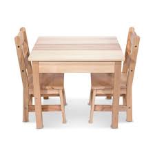 Best toddler table and chairs provide decent space for activity supporting their cognitive, reasoning, psychological, and social capabilities. Melissa Doug Solid Wood Table And 2 Chairs Set Light Finish Furniture For Playroom Target