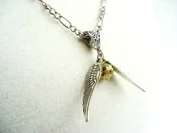 Harry Potter Golden Snitch Necklace Gold With Silver Wings I M Not The Biggest Potter Head But I M Enough Harry Potter Golden Snitch Necklace Wing Necklace