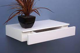 Floating Shelf With Drawer 450x250x80mm Floating Shelf With Drawer Floating Storage Shelves Drawer Shelves