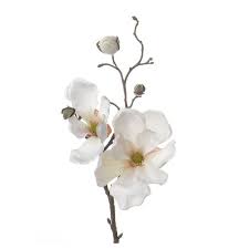 Add some tealight candles around the vase for charming ambience on the guestbook stand. Artificial Magnolia Spray Malbine Cream 50cm O6 10cm Fake Flowers