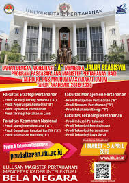 Universitas pertahanan adalah salah satu universitas yang termasuk dalam daftar universitas universitas pertahanan. Unhan On Twitter Universitas Pertahanan Unhan Kembali Membuka Jalur Beasiswa Bagi Tni Polri Maupun Masyarakat Umum Mulai 1 Maret Hingga Hingga 5 April 2019 Ayo Ambil Bagian Menjadi Mahasiswa Unhan Https T Co Cblduspqdb