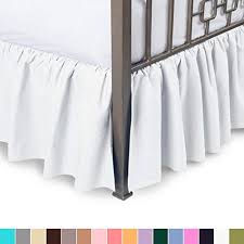 Easy care california king size sheets. Rajlinen Bed Skirt Cal King White With Split Corner Dust Ruffle Poly Cotton Material Easy Fit Wrinkle 21 Inch Drop Coverage Buy Online In Botswana At Botswana Desertcart Com Productid 75603981