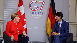 Prime minister trudeau and chancellor merkel reviewed the key issues under discussion at the g7, including current challenges in the global economy and international security. Prime Minister Justin Trudeau Meets With Chancellor Angela Merkel Of Germany Prime Minister Of Canada