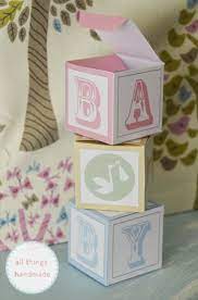 Free Printable Baby Shower Block Favours The Oh So Studio Baby Shower Baby Shower Favor Boxes Baby Shower Favors
