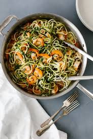 Spaghetti squash is naturally low in starches and carbohydrates, and is packed with antioxidants such as lutein and zeaxanthin. Zucchini Pasta With Lemon Garlic Shrimp Downshiftology