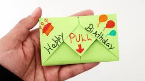 Cut your paper to size. Diy Pull Tab Origami Envelope Card Letter Folding Origami Birthday Card Greeting Card Youtube