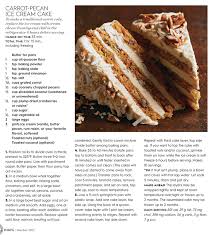 Carrot Pecan Ice Cream Cake Bhg Au October 2017 Pecan Ice Cream Sweets Recipes Delicious Desserts