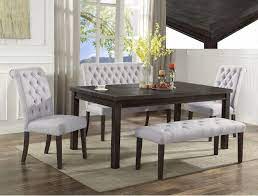 Ships free orders over $39. 2022t 5 Pc Gracie Oaks Palmer Dark Wood Finish Dining Table Set With Chairs And Benches Wood Dining Room Chairs Dining Table Setting Black Dining Room Sets