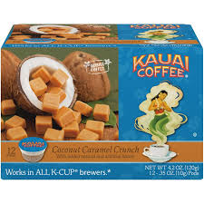 The arrival of warm weather and the sun is the perfect time to enjoy this tropical coffee. Kauai Coconut Caramel Crunch K Cup Coffee Pods 12 Count Walmart Com Walmart Com