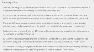 The Bmj On Twitter How To Determine And Report Sample Size Calculations For Randomised Controlled Trials Https T Co Dclzqc7ueo Https T Co Schmagypqx Twitter