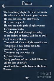Confidence in god's grace and care. Psalm 23 Bible Verse Wall Art Collection Painting By Mark Lawrence