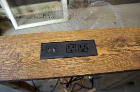 Console Table Charging Station For Behind Our Sofa Diy Build Project With Images Diy Sofa Table Couch Table Diy Sofa Table Decor