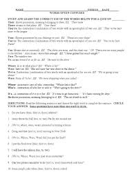 Learn about commonly confused words with free interactive flashcards. Commonly Confused Words Worksheet Grammar Language Mechanics