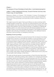 The united nations mission in south sudan is a united nations peacekeeping mission for the recently independent south sudan, which became independent … Pdf Historical Perspective Of Career Psychology In South Africa