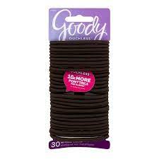 Goody Goody Ouchless Brown Hair Elastics No Metal Gentle Hair Ties 30 Ct Walmart Com Brown Hair Elastics Hair Elastics Goody Hair Ties