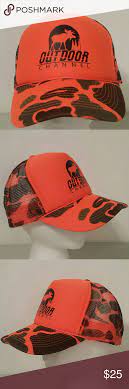 Orange Camoflauge Outdoor Channel Snapback Hat Snapback Hats Hats Camoflauge
