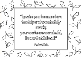 These spring coloring pages are sure to get the kids in the mood for warmer weather. Free Printable Coloring Pages Psalm 139 14 Underbart Skapad