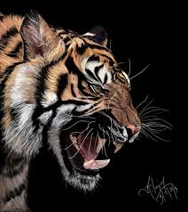 Tiger Digital Painting By Xavio Design On Deviantart Tiger Art Tiger Artwork Tiger Painting