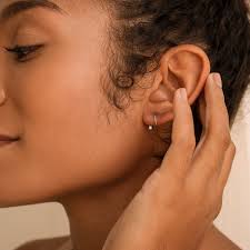 Wire Diamond Hoop Earrings by Caitlyn Minimalist Gold Threader Earrings  Diamond Earrings Dainty Hoops Gift for Her ER152