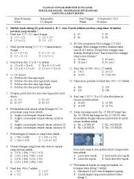 Iv / ii waktu : Ulangan Tengah Semester Matematika Kelas 4