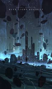 Blue Light District Andrea Koroveshi Fantasy Concept Art Animation Art Environment Concept Art