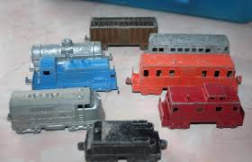 Vintage 8 Pc Midge Toy Train Lot Diecast W Engine Diesel Locomotive Toy Train Diecast Diesel Locomotive