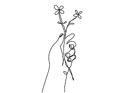 See more ideas about beautiful flower drawings, flower drawing, flower painting. Continuous Line Drawing Of Hand Holding Beautiful Flower Minimalist Style Isolated On A White Background Awesome Flower Symbol Of Romantic Love Vector Design Illustration 1946814 Vector Art At Vecteezy