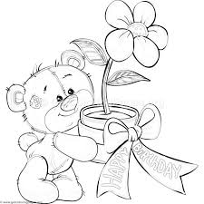 Teddy bear coloring pages to print at getdrawings free. Kostenloser Download Malvorlagen Teddybar Und Blume Farben Farbenbuch Farben Col Bear Coloring Pages Flower Coloring Pages Teddy Bear Coloring Pages