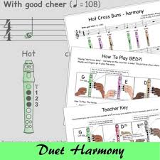 If you take a look at the first line of gently sleep recorder notes and the second line, they are exactly the same notes. Hot Cross Buns Recorder Worksheets Teaching Resources Tpt