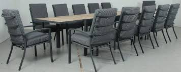 Gloster fern meteor lounge chair high back. Oslo 13pc Timber Slat Extension Aluminium Outdoor Dining Set With High Razzino Furniture