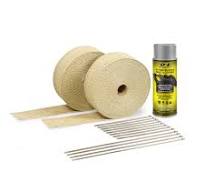 Automotive Exhaust & Header Glass Fiber Wrap Kit - Aluminum HT